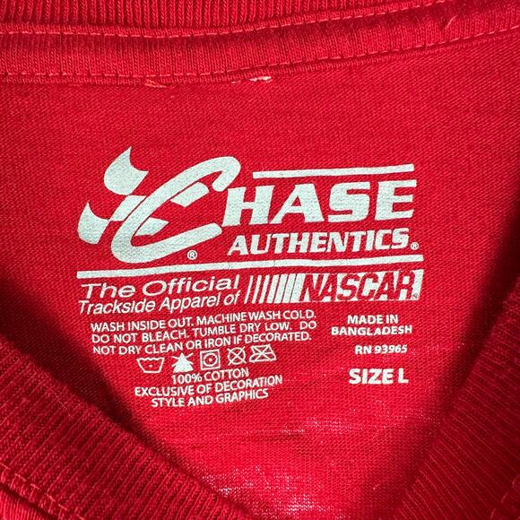 Jeff Gordon Shirt Men's L Double Sided Red Graphic Chase Authentics - Picture 2 of 7